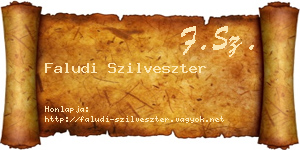 Faludi Szilveszter névjegykártya